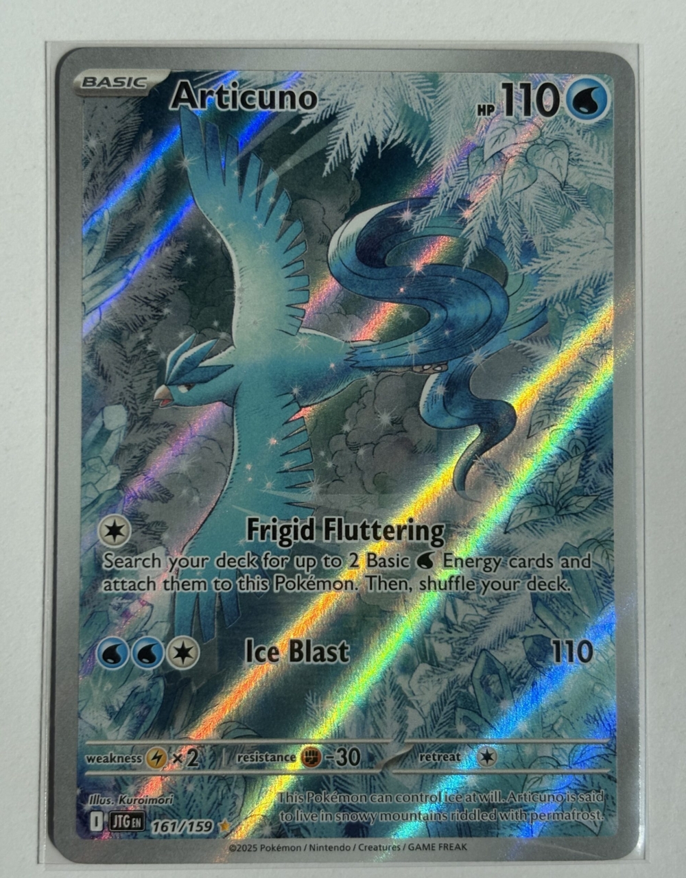 Illustration Rare Articuno 161/159 – rzadka karta z dodatku Pokémon Journey Together