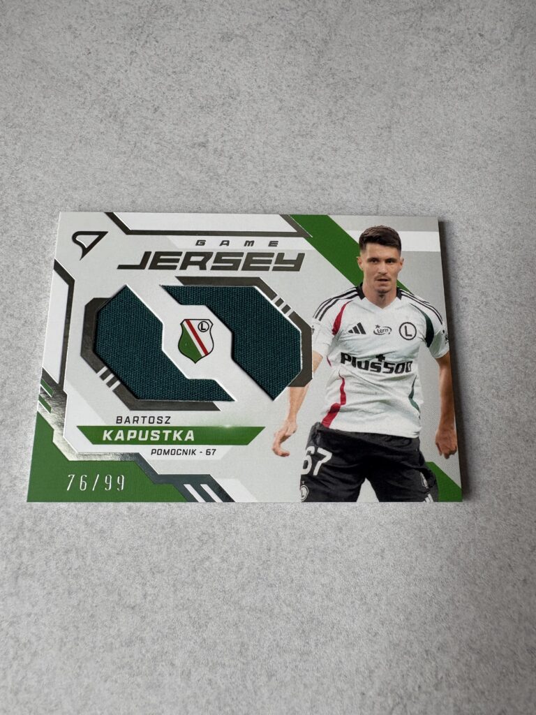 Karta Game Yersey Bartosza Kapustki z koszulką z limitem 76/99